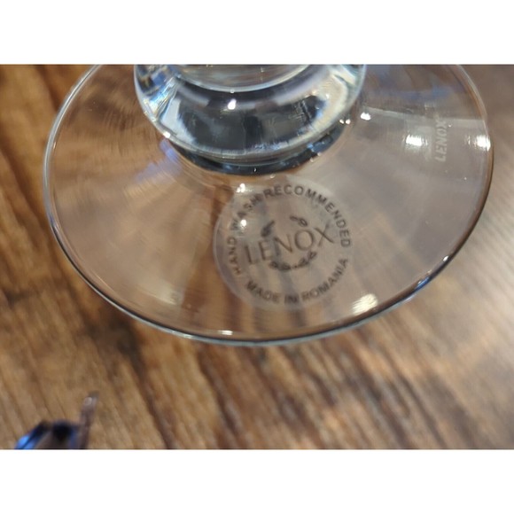 Lenox British Glass Colonial Green Scenic Etched Palm Tea Glasses Set of 6 - Picture 4 of 7